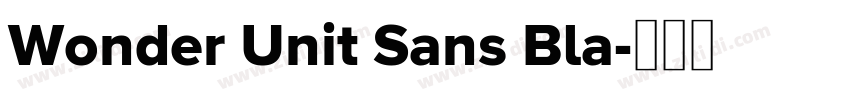 Wonder Unit Sans Bla字体转换